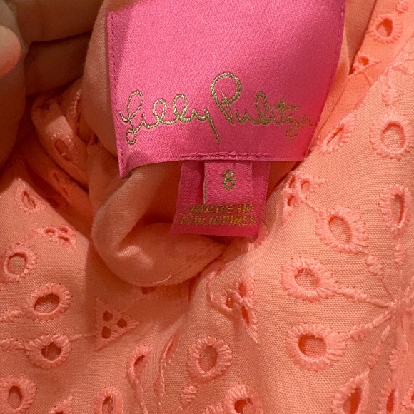 Lilly Pulitzer Coral Eyelet romper - Picture 2 of 6